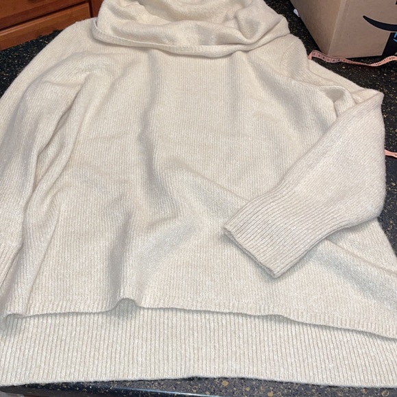 DKNY Jeans Cowl Neck Tunic Length Sweater - Picture 4 of 4